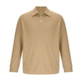 thumbnail image 4 of BLCHUNen Long Sleeve Shirts for Men Pullover Turndown Collar Button Casual Lightweight Workout Active Sports Fall Tops, 4 of 6