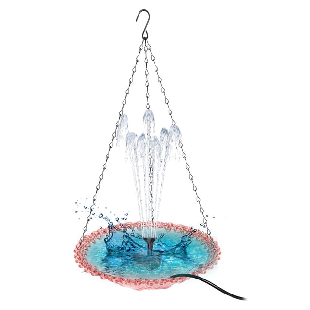Solar Water 2024 Outdoor Garden Garden Floating Hanging Feeder Birdbath