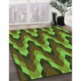 thumbnail image 3 of Ahgly Tapis Rond Lavable en Machine Intérieur Transitionnel Marron Chocolat, 7 Pieds Rond, 3 of 7