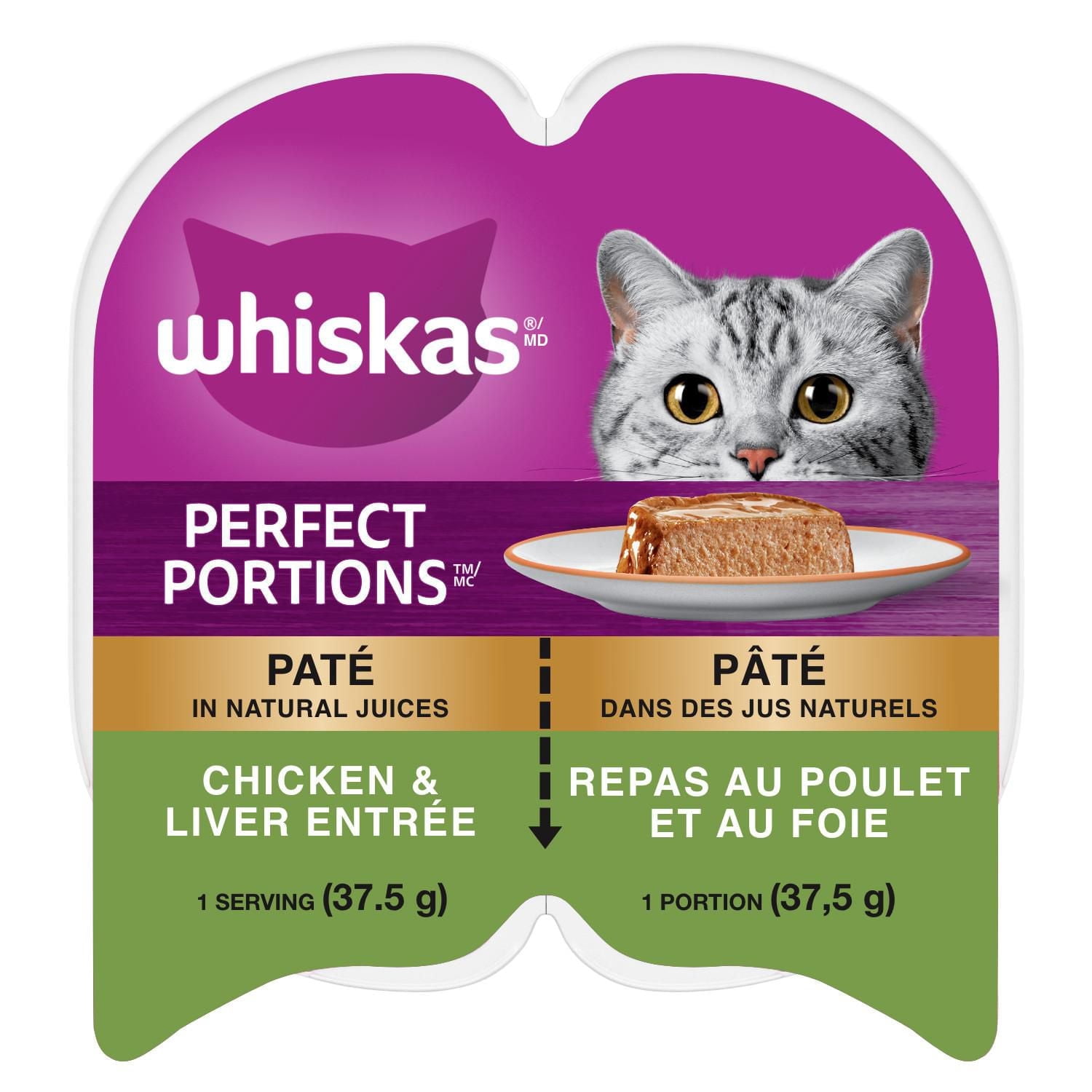 Whiskas Perfect Portions&nbsp;Chicken & Liver Entrée Wet Cat Food