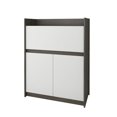 thumbnail image 3 of Nexera Chrono Secretary Desk, Bark Grey and White, 3 of 6
