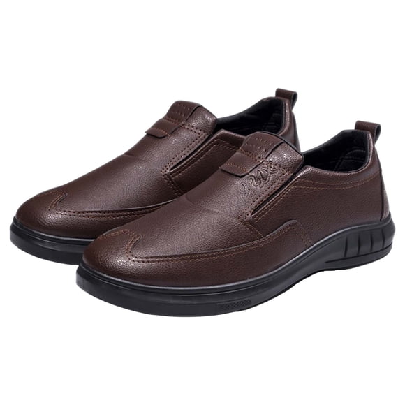 AUDeals Chaussures Habillées de Marche pour Hommes, Mocassins en Cuir à Enfiler avec Soutien de la Voûte Plantaire et Confort Léger pour Tenue de Bureau