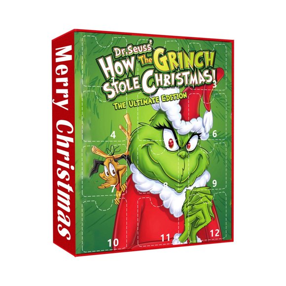 2024 Christmas Advent Calendar - Gr-inches 24PC Funny Christmas Blind Boxes with Random Different Action Figure Toys, Merry Christmas 24-Days Countdown Calendar Gifts