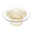 thumbnail image 3 of Coffee Table With Tempered Glass And Gold Legs, 3 of 3