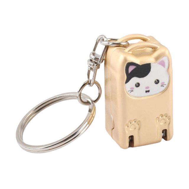 Folding Box Nail Clippers, Cat Pattern Stainless Steel Mini Nail Cutter with Keyring, Flip Open Finish Mini Size Folding Box Nail Clippers, Cute Nail Clippers That Can Be Carried Around V2G4