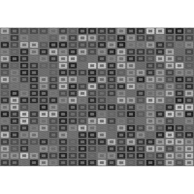 Ahgly Company Machine Washable Indoor Rectangle Transitional Gunmetal Gray Area Rugs, 5' x 8'