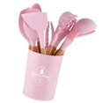 thumbnail image 2 of Set Kitchenware Kit Silicone Cookware Set Wood Handle Non Stick  with Container, 2 of 5