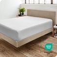 thumbnail image 4 of Bare Home Fitted Sheet - Premium 1800 Collection - Deep Pocket - Ultra-Soft Wrinkle Resistant - Full, Cloud Gray, 4 of 7