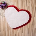 thumbnail image 4 of Heart Shaped Shaggy Faux Fur Fluffy Rug Hairy Carpet Floor Mat Home Bedroom, 4 of 4