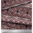 thumbnail image 2 of Soimoi Velvet Fabric Geometric & Paisley Decorative Print Fabric by Yard 58 Inch Wide, 2 of 2