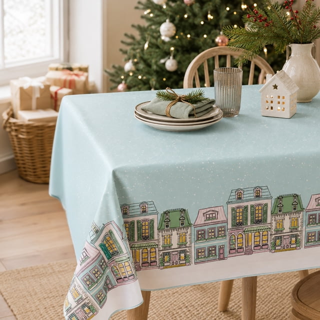 Holiday Time Maison De Noel Collection Nappe En Peva
