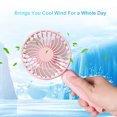 thumbnail image 3 of USB Mini Handheld Fan Outdoor Portable Rechargeable Cooling Fan with Mobile-Phone Holder for Outdoor Travel, 3 of 8