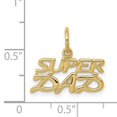 thumbnail image 2 of 10k Yellow Gold Super Dad Necklace Charm Pendant Father   For Dad Mens  For Him, 2 of 6