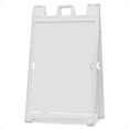 thumbnail image 1 of Plasticade Deluxe Signicade Portable Folding Double Sided Sign, White, 1 of 11