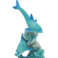 thumbnail image 4 of Statue de Dauphin Bleu Nageant Autour du Récif Corallien Monde Marin, 4 of 7