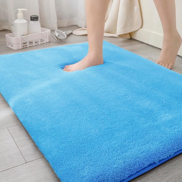 MINIDEAR Bath Mats 20" x 30" - Soft Faux Fur Bath Mat Non-Slip Water Absorbent Terry Shower Mat for Home Use