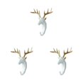 thumbnail image 1 of Wweixi Coat Hooks Easy To Install And Wide Application For Added In Daily Life White gold (deer) 3Set, 1 of 6