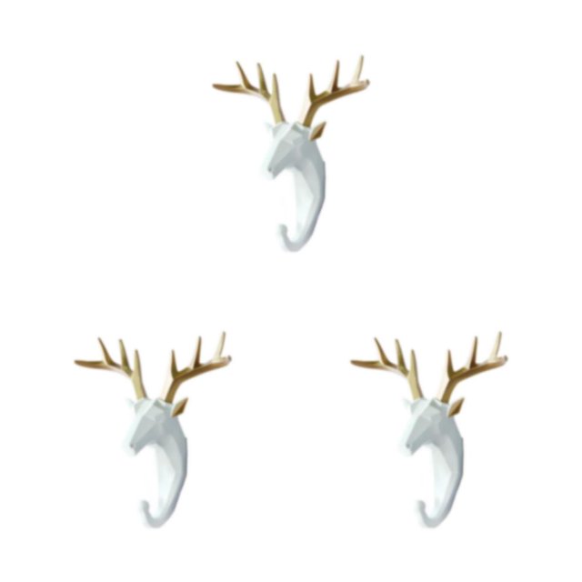 Wweixi Coat Hooks Easy To Install And Wide Application For Added In Daily Life White gold (deer) 3Set