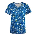 thumbnail image 4 of Pisexur Womens Scrub Tops Boasting Colorful Floral Prints Along With Short Sleeve Scrub Tops Suitable for Nursing Uniforms With Convenient Pockets, 4 of 4