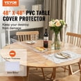 thumbnail image 2 of VEVOR Clear Table Cover Protector, 48 inch/1230 mm Round Table Cover, 1.5 mm Thick PVC Plastic Tablecloth, Waterproof Desktop Protector for Writing Desk, Coffee Table, Dining Room Table, 2 of 9