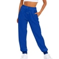 thumbnail image 1 of Women's Casual Pants Ladies Sweat Pants Women Casual Set Pants with Pockets for Women Casual Solid Color Drawstring Elastic Business Casual Womens Pants Casual Pants for Women plusith, 1 of 5