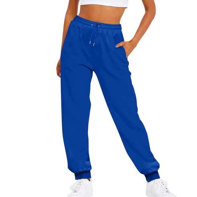 Women's Casual Pants Ladies Sweat Pants Women Casual Set Pants with Pockets for Women Casual Solid Color Drawstring Elastic Business Casual Womens Pants Casual Pants for Women plusith