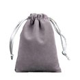 thumbnail image 1 of Youkk Jewellery Pouch Small Drawstring Bags Earrings Rings Packaging Display Handicrafts Holder Wedding Gifts Drawable Pouches Dark Gray-15*20, 1 of 6