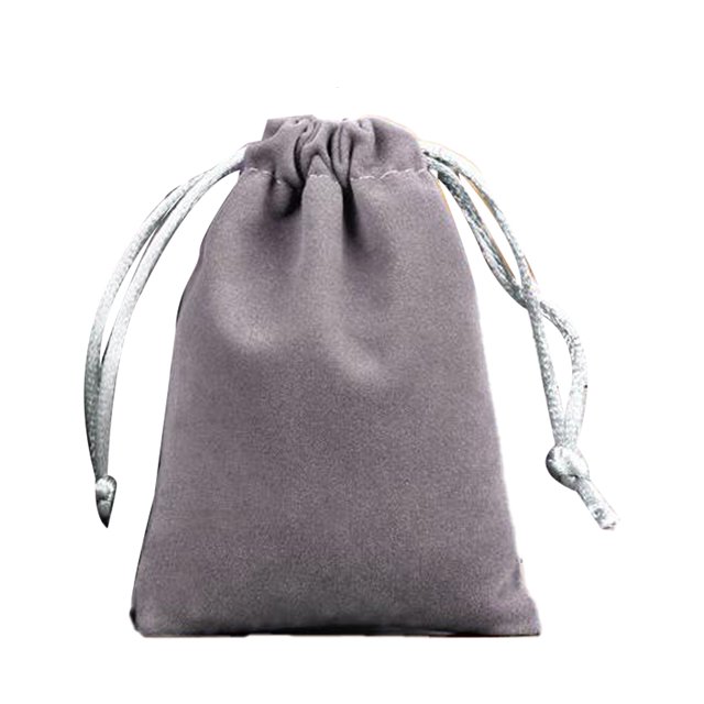 Youkk Jewellery Pouch Small Drawstring Bags Earrings Rings Packaging Display Handicrafts Holder Wedding Gifts Drawable Pouches Dark Gray-15*20