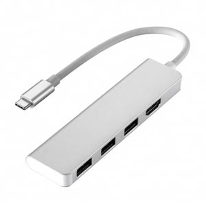 AxGear Thunderbolt USB 3.1 à HDMI / USB 3.0 3 Adaptateur port Hub Type-C USB-C Aluminium