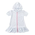thumbnail image 1 of Birdeem Girls Swim Cover Up Kids Swimsuit Coverup Zip-Up Beach Bathing Suit Robe, 1 of 9