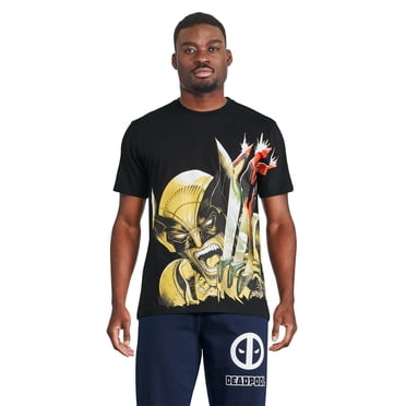 T-shirt à imprimé graphique Deadpool et Wolverine Marvel pour hommes