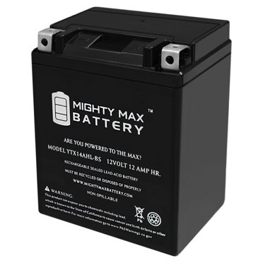 YTX14AHL Batterie 12V 12Ah Remplace YB14L-A2 12N14-3A Moto
