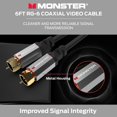 thumbnail image 2 of Monster Essentials Coaxial Video Cable - RG-6 Coax Cable Featuring Gold-Plated F-Pin Connector, Duraflex Protective Jacket, and Aluminum Extruded Shell - 4.9 FT, 2 of 9