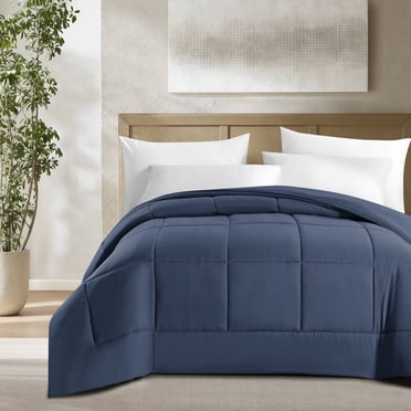Swift Home High-Filled Down Alternative Comforter, Ultra Soft All Season Hypoallergenic Bedding, Twin, Indigo