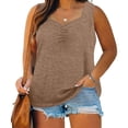 thumbnail image 2 of Birdeem Camisole pour Femmes Mode pour Femmes Couleur Unie Sans Manches à Col en V Camisole, 2 of 12