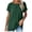 Vert, variante sur Scyoekwg Hauts pour Femmes Chic Décontracté Hauts pour Dames Col Ras du Cou T-shirt Régulier Couleur Unie Manches Courtes Hauts Confortables d'Été Blouses Amples (Rose,G)