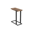 thumbnail image 3 of Safdie & Co. Table d'Appoint en Forme de C, Plateau en Bois Récupéré Marron et Base en Métal Noir, 3 of 4