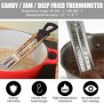 thumbnail image 3 of Jytue 2PCS Candy Thermometer with Pot Clip Sugar Syrup Jam Jelly Oil Deep Fry Thermometer with Hanging Hook Stainless Steel Kitchen Thermometer for Cooking, 3 of 7