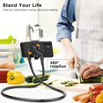 thumbnail image 2 of Cell Phone Holder, Universal Mobile Phone Stand, Lazy Bracket, DIY Flexible Mount Stand with Multiple Function (Black), 2 of 8