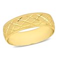 thumbnail image 1 of Ladies 6mm Lattice Wedding Band in 14k Yellow Gold, 1 of 6
