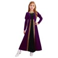 thumbnail image 1 of YONGHS Robe Princesse Médiévale Renaissance pour Filles Enfants Robe Romaine Ancienne Toga Manches Longues Velours Rétro Violet 14, 1 of 7