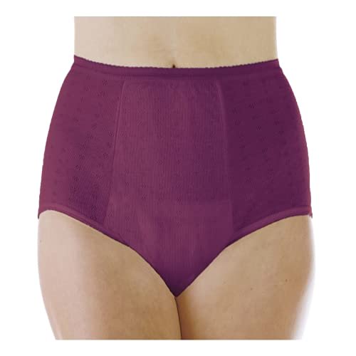 Lot de 3 Culottes de Contrôle de la Vessie Réutilisables Super Absorbantes pour Femmes Prune 7X (Convient aux Hanches : 59-61)