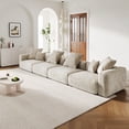 thumbnail image 4 of The Magic Home Canapé de Coin Convertible Modulable 4 Places en Velours Côtelé Beige,, 4 of 10