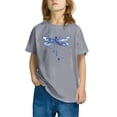 thumbnail image 2 of Économies d'Été! SROBPTY T-Shirts à Manches Courtes pour Tout-Petits, T-Shirt Imprimé pour Garçons Tout-Petits Mode Col Rond Imprimé Manches Courtes Gris, 9 Ans, 2 of 4