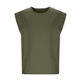 thumbnail image 3 of Timegard Débardeurs Homme Col Ras du Cou Manches Courtes Couleur Unie T-Shirt Basique Décontracté Confortable Chemises Haut Blouse Été, 3 of 5