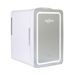 Koolatron Mirrored LED Refroidisseur/réfrigérateur, 6L (6.3 Quarts) pour cosmétiques, boissons, aliments ou médicaments