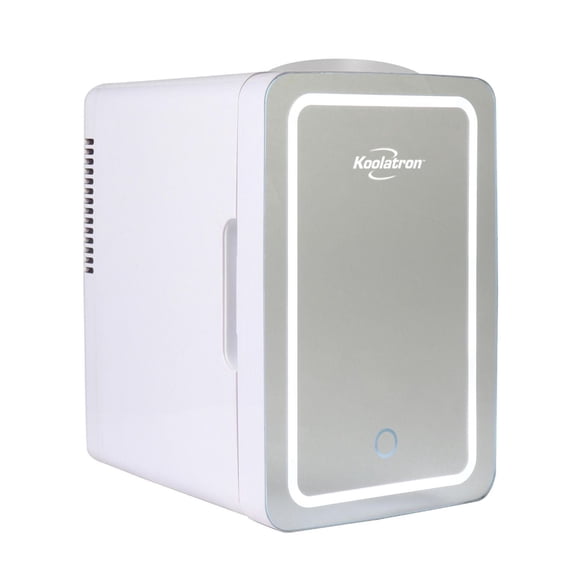 Koolatron Mirrored LED Cooler/Fridge, 6L (6.3 Quarts) for Cosmetics, Beverages, Food, or Medicines