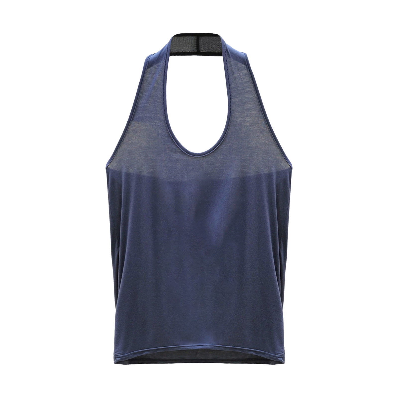 Aezemi Womens Halter Neck Sleeveless Tank Top, Lightweight Indoor