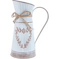 thumbnail image 1 of Rustic Metal Flower Bucket Farmhouse Flower Vases French Buckets Decorative Milk Can, 1 of 4