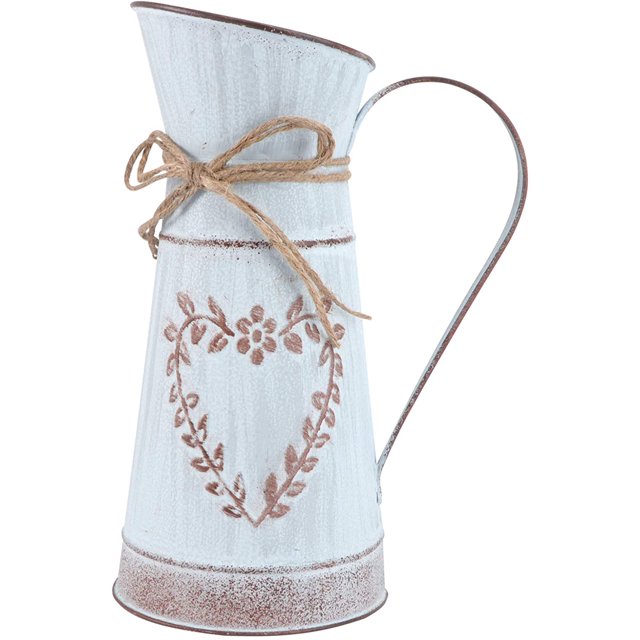 Rustic Metal Flower Bucket Farmhouse Flower Vases French Buckets Decorative Milk Can